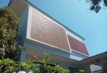 รับติดตั้งระแนงบังแดด หรือ ระแนงกันแดดไม้เทียม/ไวนิล โดยมืออาชีพ ระแนงกันแดด