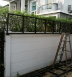 ภาพการติดตั้งโครงเหล็ก